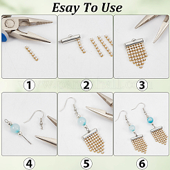 140Pcs 7 Styles Iron Slide On End Clasp Tubes&nbsp;DIY-CN0001-09P