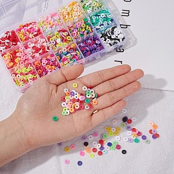 2400Pcs 15 Colors Handmade Polymer Clay Beads&nbsp;CLAY-YW0001-27B