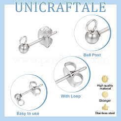 304 Stainless Steel Stud Earring Findings&nbsp;STAS-UN0015-57A