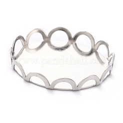 Non-Tarnish 304 Stainless Steel Cabochon Settings&nbsp;STAS-Y001-09E-P