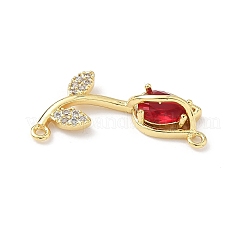 Brass Micro Pave Clear Cubic Zirconia Pendants&nbsp;KK-B141-02G-04