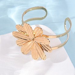 Alloy & Iron Cuff Bangles for Women&nbsp;LS-BJEW-F501-01A-KCG