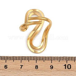 304 Stainless Steel Open Cuff Rings for Women&nbsp;RJEW-K303-06G