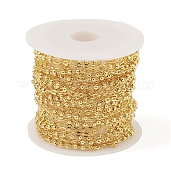 Brass Round Beaded Link Chains&nbsp;CHC-M025-20G
