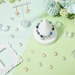 36Pcs 6 Colors Alloy Rhinestone Pendants&nbsp;FIND-SC0014-74