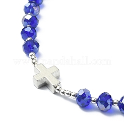 Glass Rosary Bead Necklaces&nbsp;NJEW-TA00080