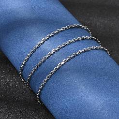 12Pcs 304 Stainless Steel Cable Chain Necklaces for Men Women&nbsp;NJEW-H093-21P-01