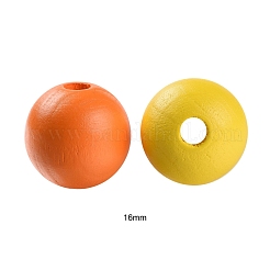 160Pcs 4 Colors Farmhouse Country and Rustic Style Painted Natural Wood Beads&nbsp;WOOD-LS0001-01L