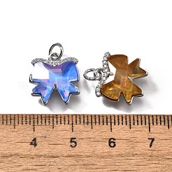 Brass Micro Pave Cubic Zirconia Charms&nbsp;KK-Q043-02P