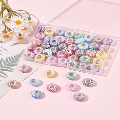 50Pcs 10 Colors Opaque Resin European Beads&nbsp;RESI-FS0002-19