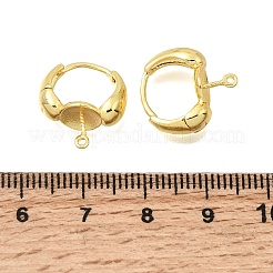Brass Huggie Hoop Earring Findings&nbsp;KK-C258-06A-G
