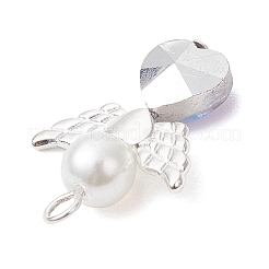 Glass & Plastic Imitation Pearl Beads Pendants&nbsp;PALLOY-JF04091