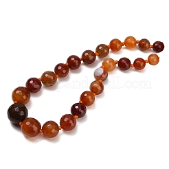 Dyed & Heated Natural Agate Graduated Beads Strands&nbsp;GG-CBA007A-D11-01A