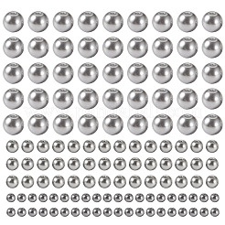 150Pcs 3 Styles Baking Paint Pearlized Glass Pearl Round Beads&nbsp;HY-TADJ0001-01B