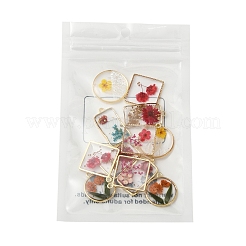 12Pcs 6 Styles Transparent Clear Epoxy Resin Pendants&nbsp;RESI-FS0001-88A