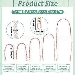 5Pcs 5 Styles Imitation Leather Purse Chains&nbsp;FIND-WR0009-59A
