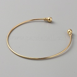 Iron Open Cuff Bangles&nbsp;BJEW-WH0024-01A-G