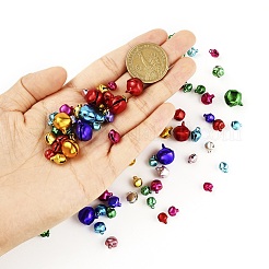 600Pcs 3 Style Aluminum Bell Charms&nbsp;ALUM-YW0001-01