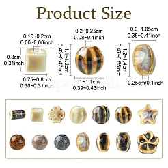 56Pcs 14 Styles Handmade Porcelain Beads&nbsp;PORC-YW0001-88