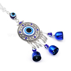 Evil Eye Alloy Lampwork Pendant Decorations&nbsp;LS-HJEW-M005-02E-AS