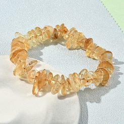 Heated Natural Citrine Beaded Stretch Bracelets&nbsp;GG-CBADCD7-02