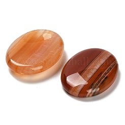 Oval Natural Red Banded Agate Worry Stone&nbsp;G-H073-06C