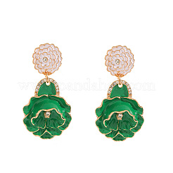 Alloy Enamel Stud Dangle Earrings&nbsp;WG6042F-03