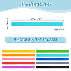 20Pc 10 Colors Silicone Towel Bands for Beach Chairs&nbsp;AJEW-GA0006-77