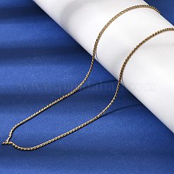 1MM Unisex 304 Stainless Steel S Chain Necklaces&nbsp;NJEW-P356-05G
