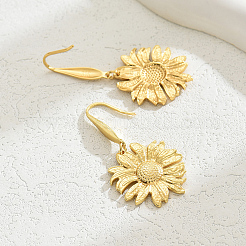 201 Stainless Steel Flower Dangle Earrings&nbsp;PY2290