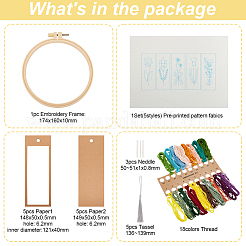 Flower Pattern DIY Embroidery Starter Kits&nbsp;DIY-WH0569-46