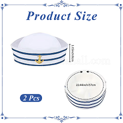 Cloth Stripe Sailor Hat&nbsp;AJEW-WH20098-081