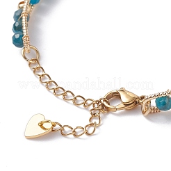 Round Natural Apatite Beaded Bracelet&nbsp;BJEW-TA00038-05