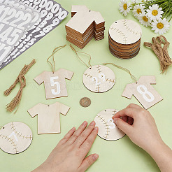 2 Styles Unfinished Wood Pendant Decorations&nbsp;DIY-OC0015-98