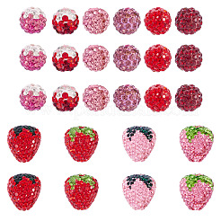 60Pcs Handmade Polymer Clay Rhinestone Clay Beads&nbsp;CLAY-BT0001-11