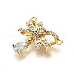 Brass Micro Pave Cubic Zirconia Pendants&nbsp;KK-K401-22G