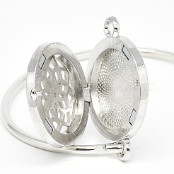 Brass Diffuser Locket Bangles&nbsp;BJEW-Q691-07