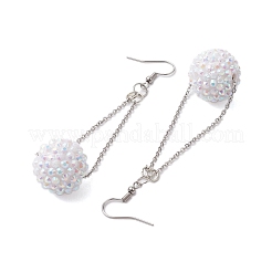 Resin Rhinestone Dangle Earring&nbsp;EJEW-JE05909
