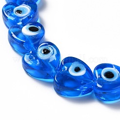 Handmade Evil Eye Lampwork Beads Strands&nbsp;LAMP-E023-07B-06