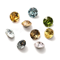Faceted K9 Glass Rhinestone Cabochons&nbsp;GGLA-R402-08C