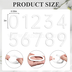50Pcs 10 Styles Acrylic 3D Digital Number Plate&nbsp;AJEW-DL0001-11