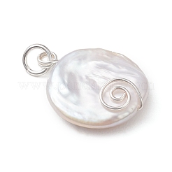 Natural Keshi Pearl Pendants&nbsp;PALLOY-JF04810-02