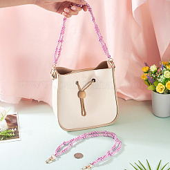 Round ABS Plastic Imitation Pearl Bead Bag Extender Chains&nbsp;HJEW-TAC0085