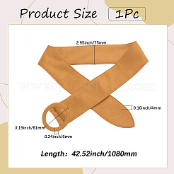 Faux Suede Waist Belt with Clasp for Shirt Dress Overcoat&nbsp;AJEW-WH20019-26A