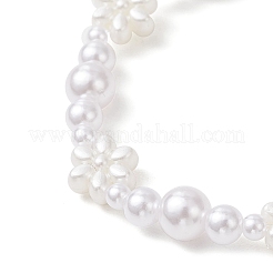 ABS Plastic Imitation Pearl Beaded Stretch Bracelets for Girl&nbsp;BJEW-JB12144