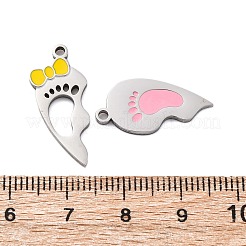 304 Stainless Steel Enamel Split Pendants&nbsp;STAS-H235-04B-P