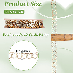 Polyester Heart Ribbon&nbsp;DIY-WH20048-086D