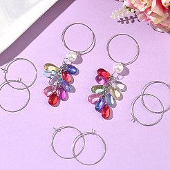 SHEGRACE Brass Hoop Earrings Findings&nbsp;XGR0005P-70P