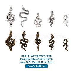 40 Pcs 10 Styles Alloy Pendants&nbsp;FIND-BT0001-01