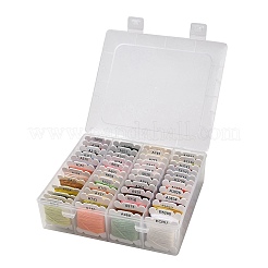 48 Cards 48 Colors 6-Ply Polyester Embroidery Floss&nbsp;OCOR-K006-C03
